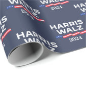 Papier Cadeau Kamala Harris Walz 2024 (Coin rond)