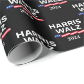 Papier Cadeau Kamala Harris Walz 2024 (Coin rond)