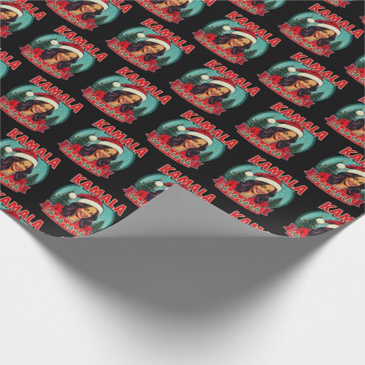 Papier Cadeau Kamala La La La Funny Noël Santa Hat Noël Noël (Coin)
