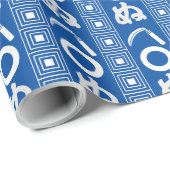 Papier Cadeau Kamawanu Edo-Style Graphic Pattern (Coin rond)