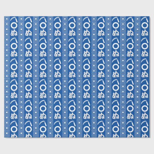 Papier Cadeau Kamawanu Edo-Style Graphic Pattern (Plat)