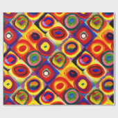 Papier Cadeau Kandinsky Farbstudie Cercles Carré Quadrate Art (Plat)