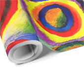 Papier Cadeau Kandinsky Farbstudie Cercles Carré Quadrate Art (Coin rond)