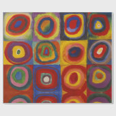 Papier Cadeau Kandinsky Farbstudie Quadrate Carrés colorés (Plat)