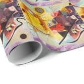 Papier Cadeau Kandinsky jaune bleu (Coin rond)