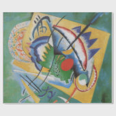 Papier Cadeau Kandinsky rouge ovale Abstraite oeuvre d'art vert  (Plat)