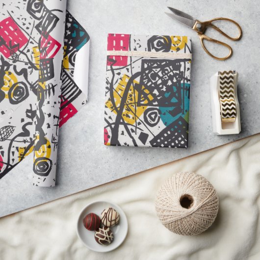 Papier Cadeau Kandinsky Small Worlds V Classic Abstrait (Artisanat)