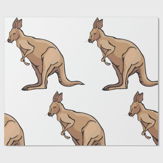 Papier Cadeau Kangaroo (Plat)