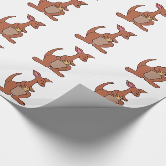 PAPIER CADEAU KANGAROO AVEC JOEY (Coin)