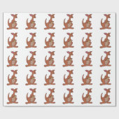 PAPIER CADEAU KANGAROO AVEC JOEY (Plat)