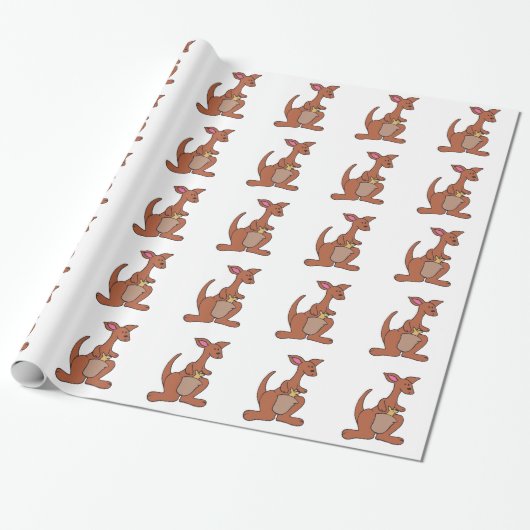 PAPIER CADEAU KANGAROO AVEC JOEY (Déroulé)