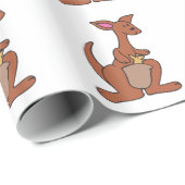 PAPIER CADEAU KANGAROO AVEC JOEY (Coin rond)
