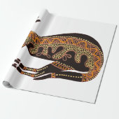Papier Cadeau Kangaroo Single on White Wrapper Paper (Déroulé)