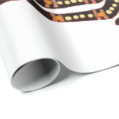 Papier Cadeau Kangaroo Single on White Wrapper Paper (Coin rond)