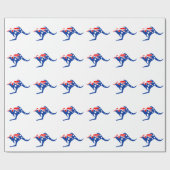 Papier Cadeau Kangourou australien (Plat)