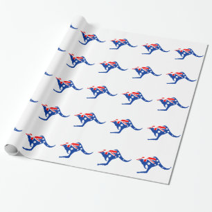 Papier Cadeau Kangourou australien