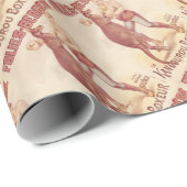 Papier Cadeau Kangourou de boxe (Coin rond)