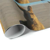 Papier Cadeau Kangourous (Coin rond)
