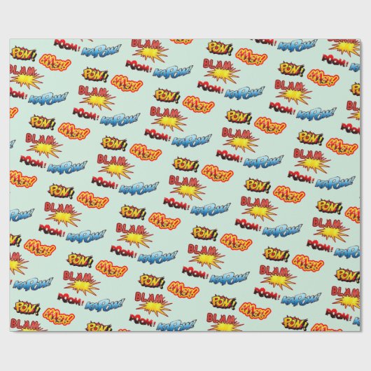 Papier Cadeau Kapow ! Blam ! Pow ! Aaagh ! (Plat)