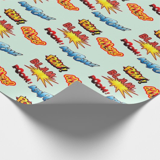 Papier Cadeau Kapow ! Blam ! Pow ! Aaagh ! (Coin)