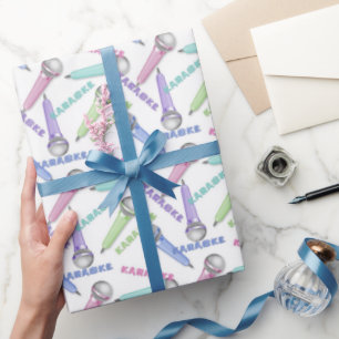 Papier Cadeau Karaoke motif cool musique
