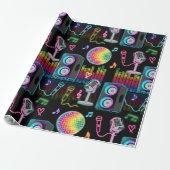 Papier Cadeau Karaoke Neon Glow Singing Music Party (Déroulé)