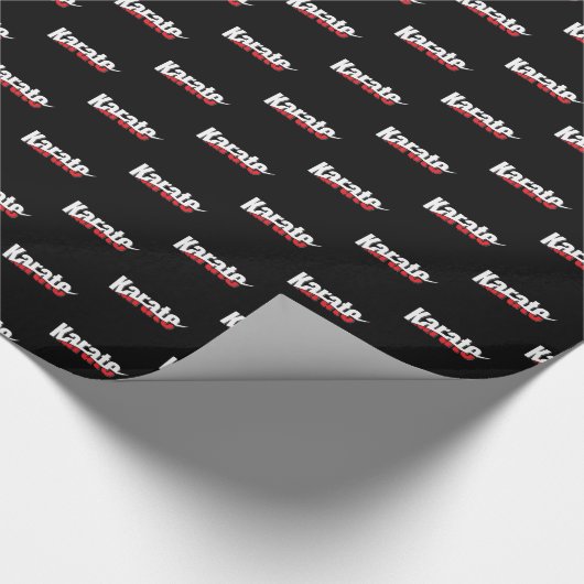 Papier Cadeau Karate Arts Martiaux Swish Abstrait (Coin)