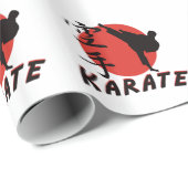 Papier Cadeau Karaté de karaté (Coin rond)