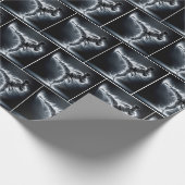 Papier Cadeau Karate Man Avec Neon Energy Light Trails (Coin)