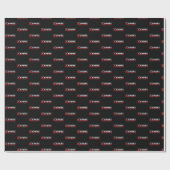 Papier Cadeau Karate Martial Arts Rouge (Plat)