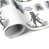 Papier Cadeau Karate Ninja Boy's Birthday Bash (Coin rond)