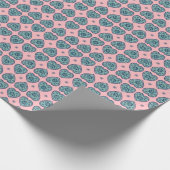 Papier Cadeau ‘Karlek’ heart pattern gift Wrapping Paper  (Coin)