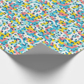 Papier Cadeau Kawaii Abstrait Neon Jaguar Cheetah Empreinte de l (Coin)