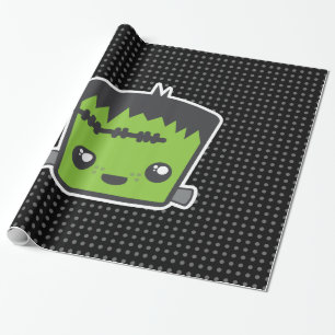 Papier Cadeau Kawaii Frankenstein enveloppement cadeau
