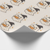 Papier Cadeau Kawaii Ghost avec Halloween Candy (Coin)