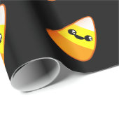 Papier Cadeau Kawaii Halloween Candy Corn (Coin rond)