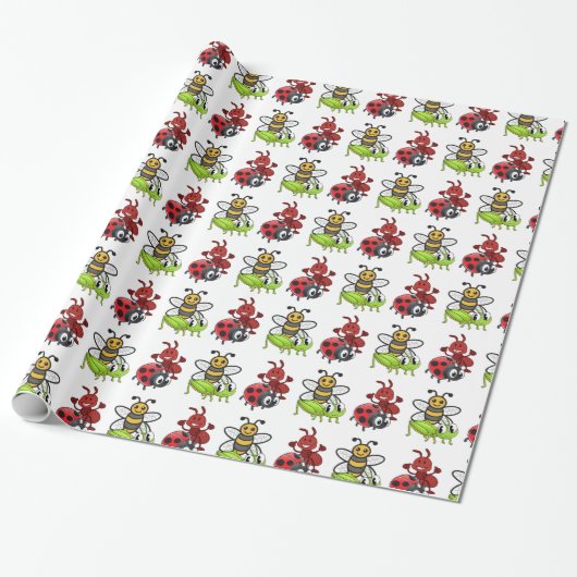 Papier Cadeau Kawaii insecte Thunder_Cove (Déroulé)
