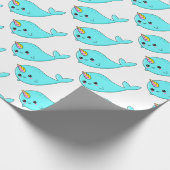 Papier Cadeau Kawaii Narwhal (Coin)