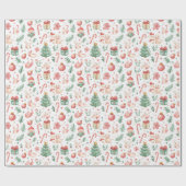 Papier Cadeau Kawaii Nordic Christmas Wrapper Paper (Plat)