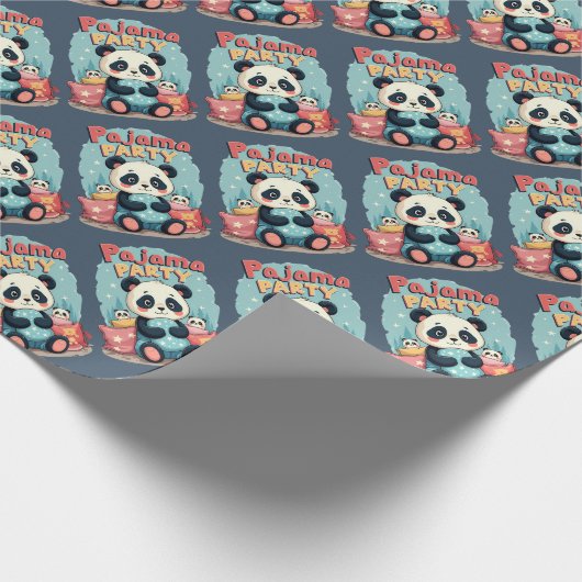 Papier Cadeau Kawaii Panda Pajama Party Cosy Slepov esthétique (Coin)