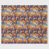 Papier Cadeau Kawaii Space Bunnies & Donuts Galactic Pattern (Plat)