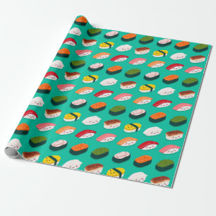 Papier Cadeau Kawaii Sushi 