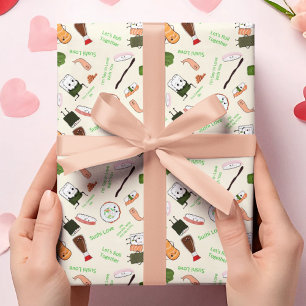 Papier Cadeau Kawaii Sushi romantique