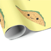 Papier Cadeau Kawaii Taco (Coin rond)