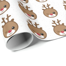 Kawaii the Red Nose Reindeer Cadeau de Noël envelo