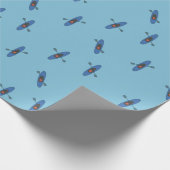 Papier cadeau Kayak Gathering Bleu (Coin)