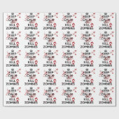 Papier Cadeau Keep Calm and Kill Zombies (Plat)