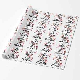 Papier Cadeau Keep Calm and Kill Zombies