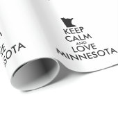 Papier Cadeau KEEP CALM et LOVE MINNESOTA (Coin rond)