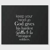 Papier Cadeau keep your head up god gis hars battles to (Plat)